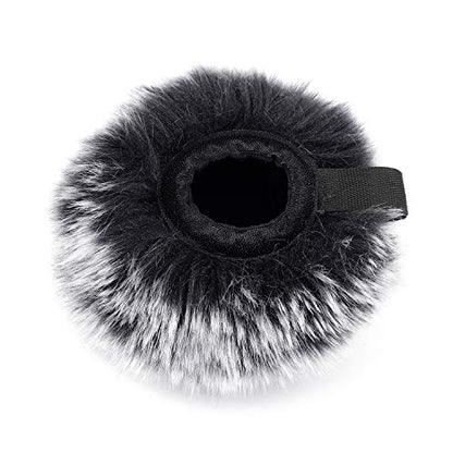 ChromLives Furry Windscreen Muff, Mic Cover Wind Muff, Outdoor Microphone Wind Cover Compatible with Zoom H5 H6 and More, Grey - color: H6 Mic Windscreen