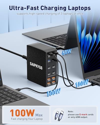 1000W USB Charging Station,12-Port USB C Charger Block with Dual 100W PD | USB-C Fast Charging Station Hub for MacBook Pro/Air/All iPad Phone 17/16 15/14/13/Pro Max/Samsung Galaxy Note - color: Black