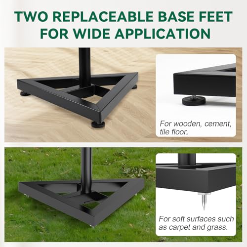 Vondynote Pair Studio Monitor Stands 32.6"-50.9" Base Floor Speaker Stands | Adjustable Height, Heavy Duty, Three Point Triangle Base, Floor Speaker Stands