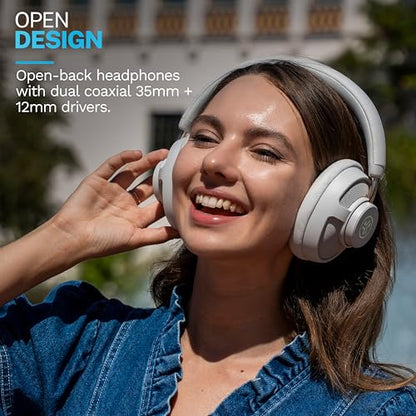 JLab JBuds Open Wireless Headphones – Open-Ear, Comfortable All-Day Fit, 24+ Hour Playtime, Immersive Sound, Bluetooth Headphones with App Control, White - color: White