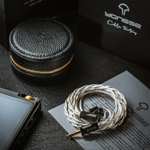 Angelears x Yongse Whitesnake Edition IEM Cable, Sterling Silver+Silver Plated Single Crystal Copper Coaxial Structure in Ear Monitor Earphone Cable (MMCX 4.4mm)