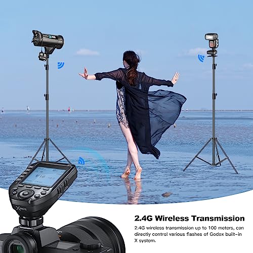 Godox XProII-C XProIIC Flash Trigger& 2*Godox X1R-C Receiver for Canon,2.4G TTL Wireless Trigger Transmitter,HSS 1/8000s,TCM Transform,Bluetooth,New Hotshoe Trigger Kit (XProII-C +2*X1R-C for Canon) - color: XproII-c