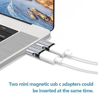 Magnetic USB C Adapter 24 Pin Mini Magnetic USB C Adapter Straight Male to Female Connector 100W PD Fast Charge 20Gbs Data Transfer USB3.1 - color: magnetic usb c adaptr 1pack