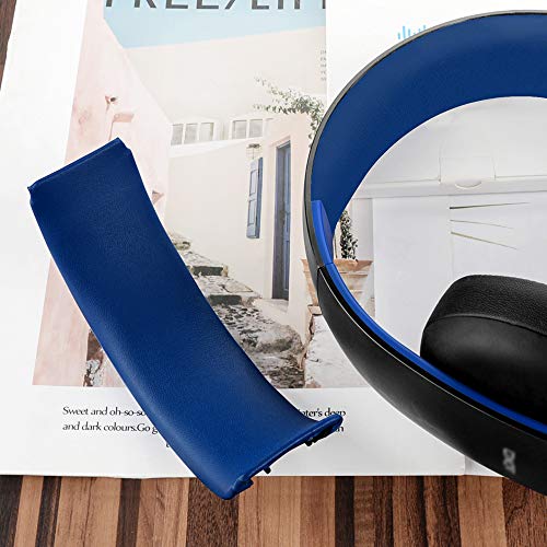 Geekria Protein Leather Headband Pad Compatible with Gold Wireless Stereo Headset PS3, PS4 (CECHYA-0083) Headphones, Replacement Band Repair Part (Blue) - color: Blue