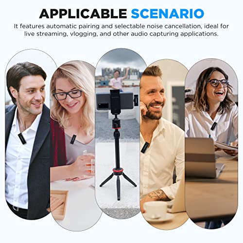 Saramonic Wireless Lavalier Microphone System For iPhone iPad 2.4Ghz Professional Clip On Lapel Condenser Plug-Play Mic For Vlog Interview Live Streaming Recording Video Youtube SR-Blink Go-U1 (TX+RX) - size: SR-Blink Go-U1
