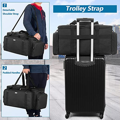 HODRANT Large DJ Gig Bag with Padded Bottom & Detachable Dividers