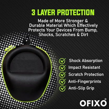Hard Shell Case for Over The Ear Headphones with Full Protection Compatible with All Branded and Non-Branded Headphone Universal Hard EVA Shell Storage Bag with Zipper