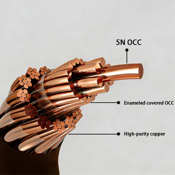 21AWG 5N OCC IEM Cable, 0.78mm 2-Pin to 3.5mm Replacement Cord, 1.25m - size: 2 pin 0.78mm to 3.5mm
