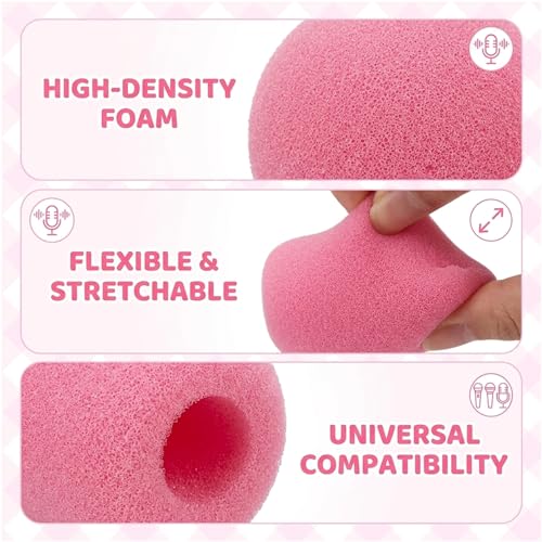 24pcs Microphone Cover Foam Set, Microphone Covers, Universal Mic Cover Foam for Studio Recording, Karaoke, Live Performance, Compatible with Various Microphone Models