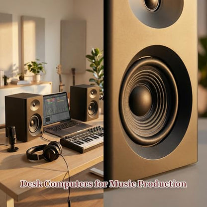 4-Inch Powered Bluetooth Bookshelf Speakers, Walnut - color: Black