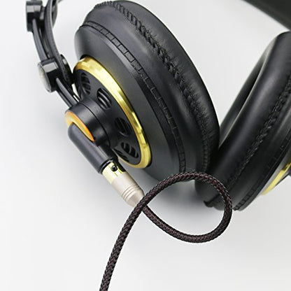 NewFantasia Replacement Audio Upgrade Cable Compatible with AKG K240, K240S, K240MK II, Q701, K702, K141, K171, K181, K271s, K271 MKII, M220, Pioneer HDJ-2000 Headphones 1.2meters/4feet - size: 1.2m