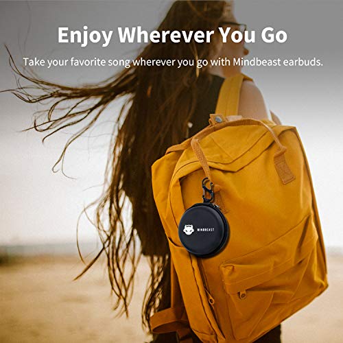 MINDBEAST Noise Cancelling Headphones Wired Earbuds with Microphone | Running Gaming Noise Cancelling Earbuds Wired with Case, Extra Bass For Sport Workout, Adult and Kids, In Ear Ear Bud 3.5mm