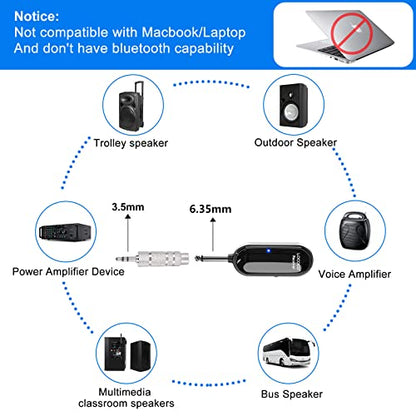 UHF Wireless Headset Microphone System: Mic Headset - LED Digital Display, Head Handheld Mic 2 in 1, Working Time 6H, 165 ft Range Mics for Voice Amplifier, Tour Guide, Teaching, Fitness, PA System - color: Black1