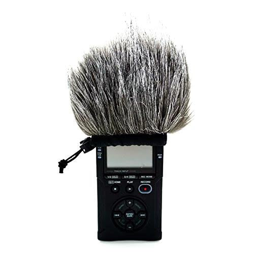 Furry Microphone Windscreen Wind Muff Compatible with Portable Digital audio Recorders up to 10cmX14cm fits Zoom H4n H5 H6 Tascam DR-40 DR-05 DR-07 Roland R-05 Olympus LS-100