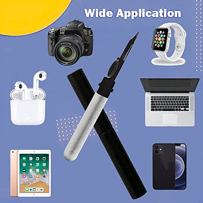 Cleaner Kit for Earbuds, Cleaning kit for Airpods Pro 1 2 3, Multi-Function Cleaning Tool with Brush Flocking Sponge for Wireless Earphones Bluetooth Headphones Case Camera and Phone(Black) - color: Black