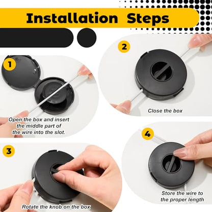 Copkim 9 Pcs Winder Retractable Charging Cord Winder