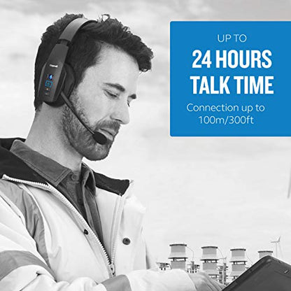 BlueParrott B450-XT Noise Cancelling Bluetooth Headset – Industry Leading Sound with Long Wireless Range, Extreme Comfort and Up to 24 Hours of Talk Time