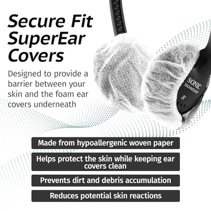 SuperEar Headphone Covers - Disposable Headset Ear Covers - 50 Pair (2.5")