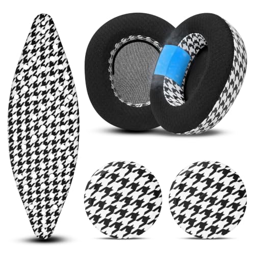 WC Mod Kit V2 Nova Pro Wireless, Pro Omni & Elite - Gel Earpads & Headband - color: Houndstooth