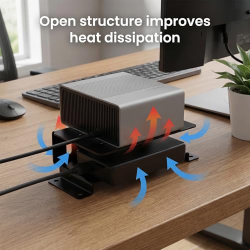 Metal Desk Mount Compatible with Laptop Power Adapter
