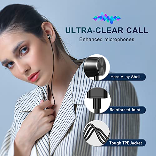 Lightning Headphones for iPhone 13 14 12 Pro Max MFi Certified Lightning Earbuds with Mic Noise Isolation Stereo Bass in-Ear Headphones Lightning Connector Wired Earphones for iPhone 11 XR SE