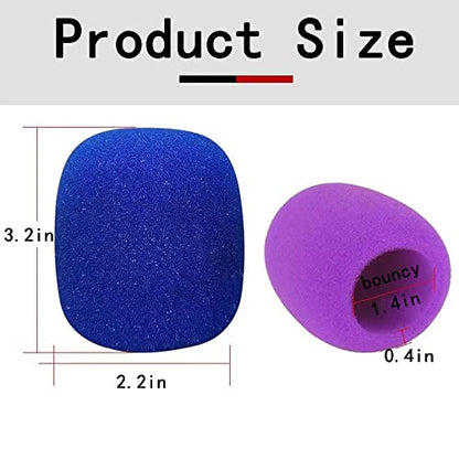 custom microphone cover Windshield foam cover microphone isolation shield Anchor Interview Headphones Windproof (round) - size: round