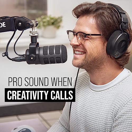 RØDE PodMic USB Versatile Dynamic Broadcast Microphone With XLR and USB Connectivity for Podcasting, Streaming, Gaming, Music-Making and Content Creation (Black) - color: PodMic USB Black