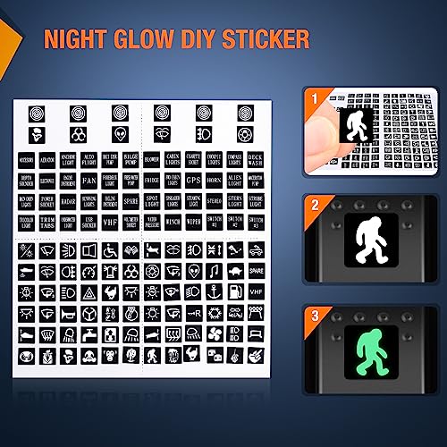 Nilight 3 Gang Aluminum Rocker Switch Panel Pre-Wired | 5 Pin ON Off Pinkish Purple Toggle Switches SPST 12V 24V Night Glow Stickers for Cars Marines Boats Campers RVs - color: Purple, size: 3 Gang