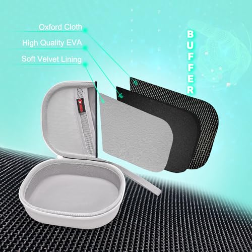 XANAD Hard Case for Bose QuietComfort, QC Ultra, QC 45, QC 35, QC45 SE, QC SE or Skullcandy Crusher Evo, Hesh ANC, Hesh Evo, Crusher ANC 2, Crusher, Riff 2 Noise Headphones (White) - color: Outer White+Inner White