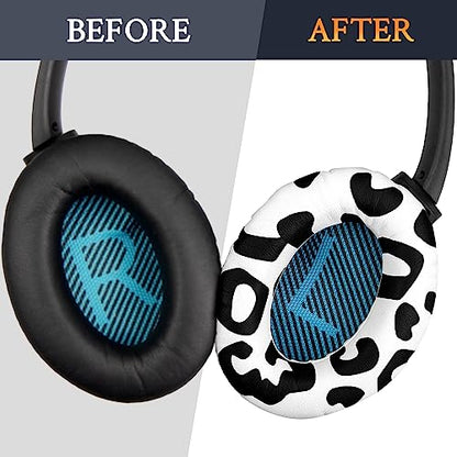 SoloWIT Earpads for Bose Headphones - Snow Leopard - color: Snow Leopard