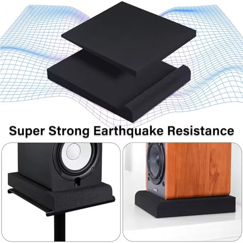 Subwoofer Isolation Pad|Studio Monitor Isolation Pads, 2Pcs 4 Inch Speaker Acoustic Foam High-Density Adjustable Angled Sound Pads
