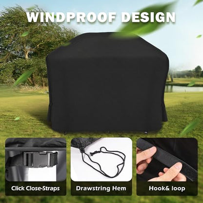 Grill Cover for Traeger Woodridge Elite Pellet Grill TFC97XLH, Outdoor Griddle Cover for Traeger Elite/Pro Pellet Smoker Grill, Waterproof BBQ Grill Cover for All Weather - size: 67"L x 27"D x 45"H
