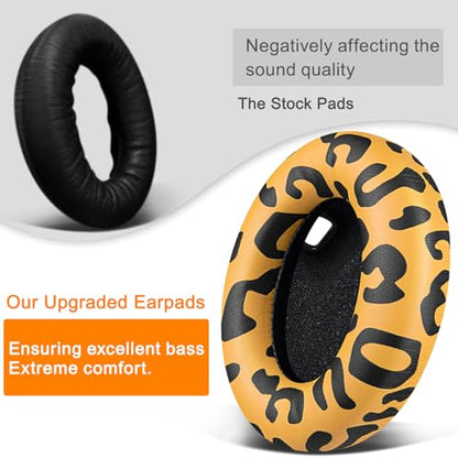 SOULWIT Replacement Earpads for Sony WH-1000XM4 (WH1000XM4) Headphones, Ear Pads Cushions with Noise Isolation Foam, Added Thickness, Without Affecting Sensor - Tiger Stripes - color: Tiger Stripes