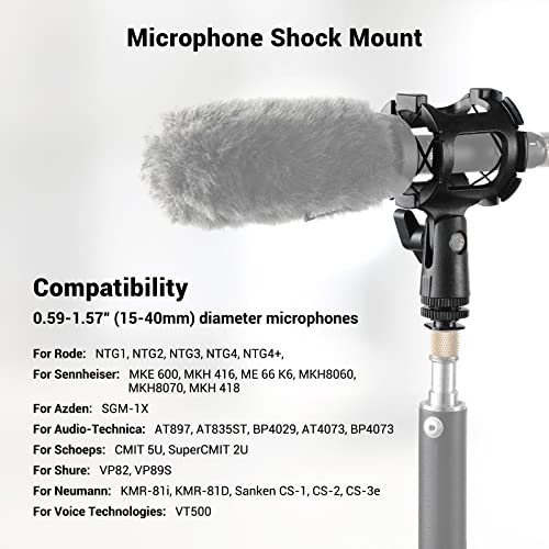 SmallRig Microphone Shock Mount Cold Shoe Pinch for Camera Shoe Boompole | Compatible with camera shoe mounts and boompoles