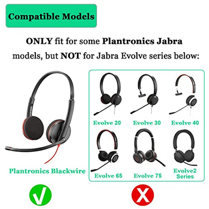 Jabra Headset Ear Cushions Replacement Ear Pads Foam Earpads (4 Pack) | Fit for Jabra PRO 920 930 9450 Biz 1500 1900 2400 GN2000 Plantronics HW251N HW510 Blackwire C320 3210 3220 3320 Headphones