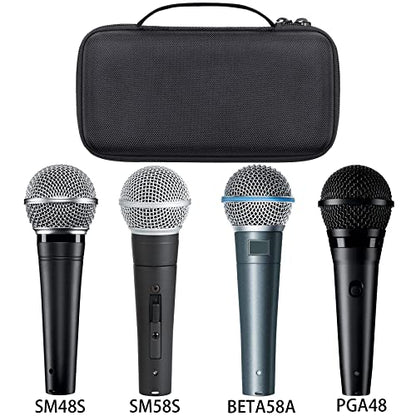 Aenllosi Hard Case for Shure SM58/PGA48/SM48S/BETA 58A/PGA58 Microphone | EVA case for SV200/SV100/KSM8 Cardioid Dynamic Vocal Microphone, Water-resistant design, Impact-resistant design, Case only - size: for SM58