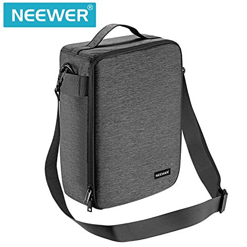 Neewer NW140S Waterproof Camera and Lens Storage Carrying Case 8.7x5.9x12.6 inches Soft Padded Bag for Canon Nikon Sony DSLR, 4 Lens or Flash, Trigger, Battery Accessories(Grey) | 8.7"x5.9"x12.6", Soft Padded Bag, Compatible with Canon Nikon Sony DSLR, 4