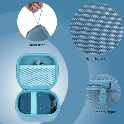 Storage Case Compatible with Bose SoundLink Micro 2nd Gen Speaker | Lightweight Carry, Secure Storage, Convenient Zipper, Soft Interior,Light Blue Case - color: Light Blue