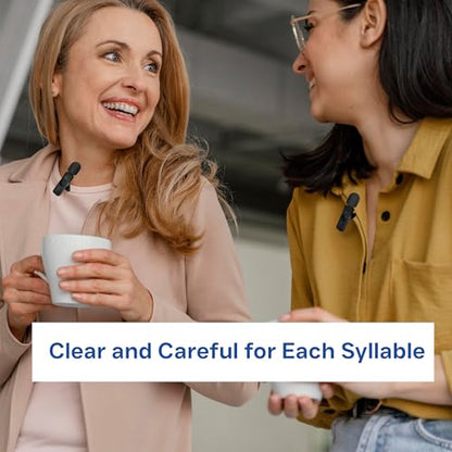Wireless Lavalier Microphone 2 Pack Small Lapel mic for iPhone Android with Noise Reduction Lavalier Lapel Mics Mics for Interview Podcast YouTube TikTok Vlog - color: USB-C(androids）