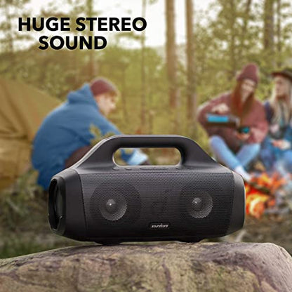 Soundcore Anker Motion Boom, Portable Bluetooth Speaker, IPX7, BassUp | 24H Playtime, App, Built-in Handle, Outdoor Speaker for Camping, Pool, Beach, Backyard