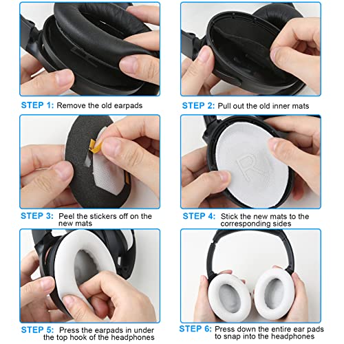 Earpads for Bose QuietComfort 45 QC45 QC35 ii QC35 Professional Ear Pads Headphones Ear Cushions Replacement with Noise Isolation Memory Foam White - color: QC45 White