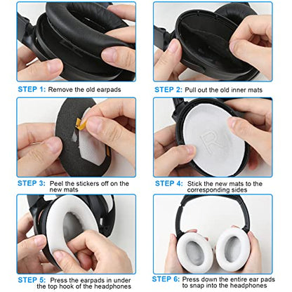 Earpads for Bose QuietComfort 45 QC45 QC35 ii QC35 Professional Ear Pads Headphones Ear Cushions Replacement with Noise Isolation Memory Foam White - color: QC45 White