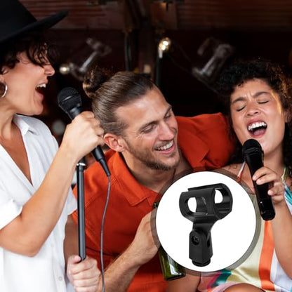 4-Pack Flexible Microphone Clip Holder, Adjustable Angle Rubber Mic Clamp