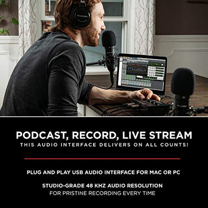 M-AUDIO M-Track Duo USB Audio Interface | Dual XLR, Line and DI Inputs, Professional Software Suite for Recording, Streaming, and Podcasting - size: Audio Interface, style: Interface Only