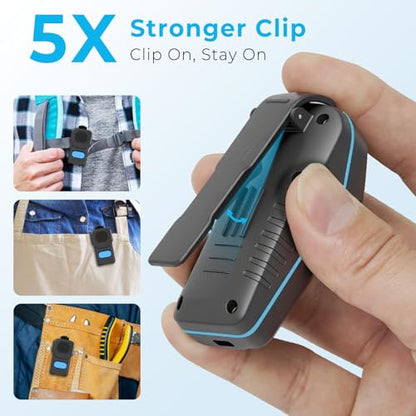 Wearable Bluetooth Speaker, Clip On, 10H Working Time, IPX7 Waterproof | Portable Mini Personal Speaker, Clean Sound, BT 5.3, ENC Built-in Mic, Hands-Free Music/Calls for Outdoor Work