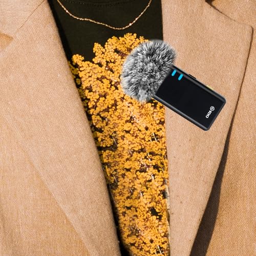 for NEEWER CM28 Windscreen Wireless Lavalier Microphone Deadcat Furry Cover, 2-Pack Grey Wind Screen Accessory