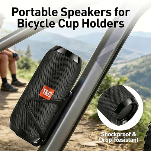 T&G TG Portable Bluetooth Speaker, IPX4 Waterproof Wireless Speaker,Black - color: Black