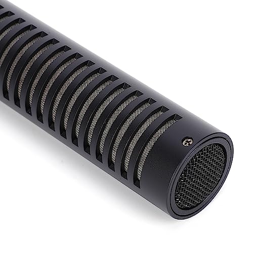 Keenso Condenser Microphone, Stereo Camera Mic Unidirectional AntiInterference Video Recording Microphone (Black) Microphone Microphone (Black)