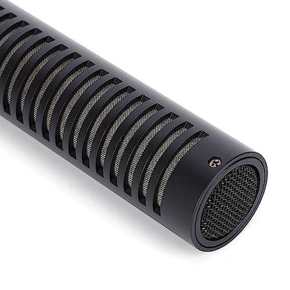 Keenso Condenser Microphone, Stereo Camera Mic Unidirectional AntiInterference Video Recording Microphone (Black) Microphone Microphone (Black)