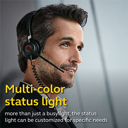 Jabra Engage 50 Wired Headset, Mono – Telephone Headset with 3-Microphone System, Blocks Out Background Noise for Increased Agent Focus, Call Center Headset Features Enhanced Hearing Protection